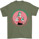 Overwhelmed Mum Kids Funny Mother's Day Mens T-Shirt 100% Cotton Military Green