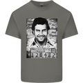 Pablo Escobar Mug Shot Mens Cotton T-Shirt Tee Top Charcoal