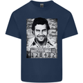 Pablo Escobar Mug Shot Mens Cotton T-Shirt Tee Top Navy Blue