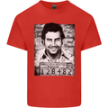 Pablo Escobar Mug Shot Mens Cotton T-Shirt Tee Top Red