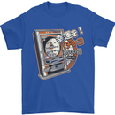 Pachinko Machine Arcade Game Pinball Mens T-Shirt Cotton Gildan Royal Blue
