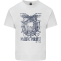 Pacific Pirates Sailing Sailor Boat Mens Cotton T-Shirt Tee Top White