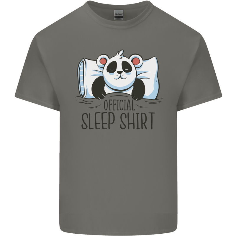 Panda Bear Funny Sleep Sleeping Nightwear Mens Cotton T-Shirt Tee Top Charcoal