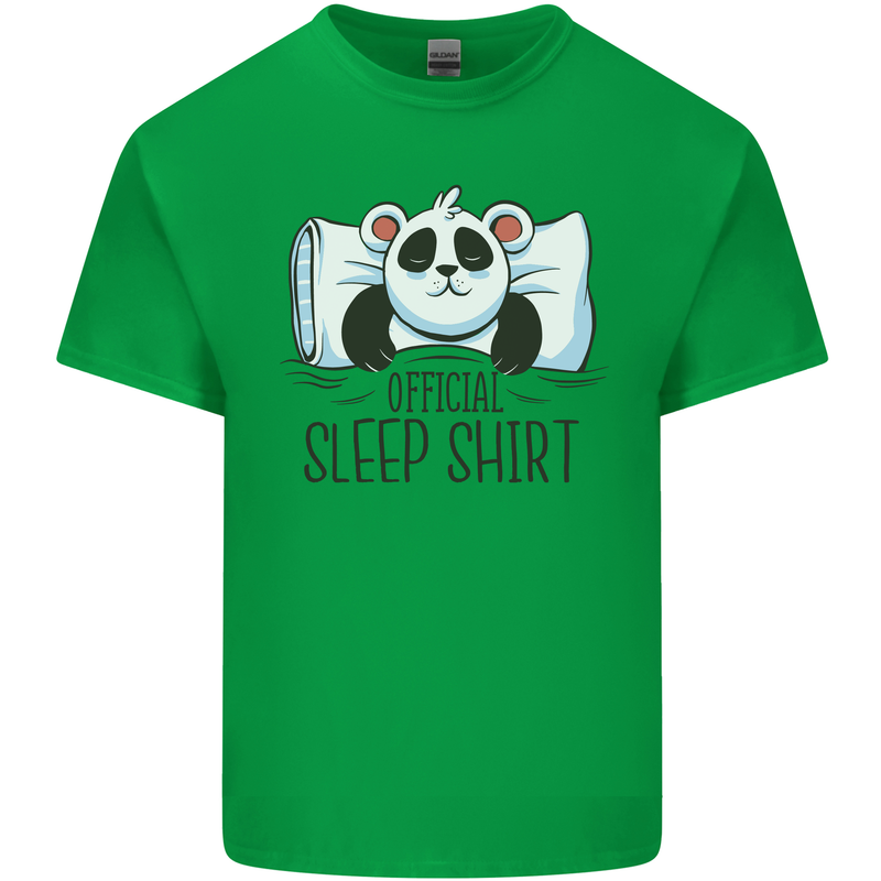 Panda Bear Funny Sleep Sleeping Nightwear Mens Cotton T-Shirt Tee Top Irish Green