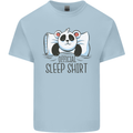 Panda Bear Funny Sleep Sleeping Nightwear Mens Cotton T-Shirt Tee Top Light Blue