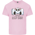 Panda Bear Funny Sleep Sleeping Nightwear Mens Cotton T-Shirt Tee Top Light Pink