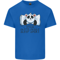 Panda Bear Funny Sleep Sleeping Nightwear Mens Cotton T-Shirt Tee Top Royal Blue