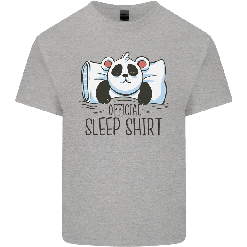 Panda Bear Funny Sleep Sleeping Nightwear Mens Cotton T-Shirt Tee Top Sports Grey