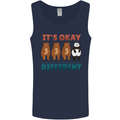Panda Bear LGBT It's Okay to Be Different Mens Vest Tank Top Navy Blue
