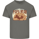 Papa Bear Funny Fathers Day Mens Cotton T-Shirt Tee Top Charcoal