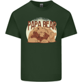 Papa Bear Funny Fathers Day Mens Cotton T-Shirt Tee Top Forest Green