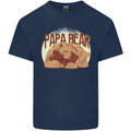 Papa Bear Funny Fathers Day Mens Cotton T-Shirt Tee Top Navy Blue
