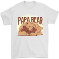 Papa Bear Funny Fathers Day Mens T-Shirt Cotton Gildan White