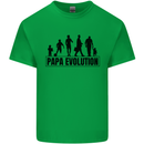 Papa Evolution Fathers Day Mens Cotton T-Shirt Tee Top Irish Green