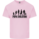 Papa Evolution Fathers Day Mens Cotton T-Shirt Tee Top Light Pink