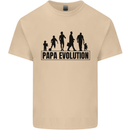 Papa Evolution Fathers Day Mens Cotton T-Shirt Tee Top Sand