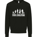Papa Evolution Fathers Day Mens Sweatshirt Jumper Black