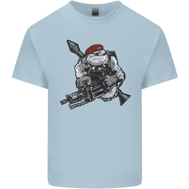 Para Bulldog The Parachute Regiment 1 2 3 4 Mens Cotton T-Shirt Tee Top Light Blue