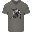 Para Bulldog The Parachute Regiment 1 2 3 4 Mens V-Neck Cotton T-Shirt Charcoal