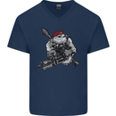 Para Bulldog The Parachute Regiment 1 2 3 4 Mens V-Neck Cotton T-Shirt Navy Blue