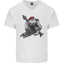 Para Bulldog The Parachute Regiment 1 2 3 4 Mens V-Neck Cotton T-Shirt White