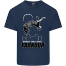 Parkour Free Running Break the Limit Mens Cotton T-Shirt Tee Top Navy Blue