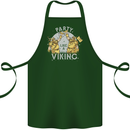 Party Like a Viking Thor Odin Valhalla Cotton Apron 100% Organic Forest Green