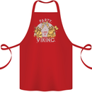 Party Like a Viking Thor Odin Valhalla Cotton Apron 100% Organic Red