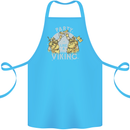 Party Like a Viking Thor Odin Valhalla Cotton Apron 100% Organic Turquoise