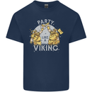 Party Like a Viking Thor Odin Valhalla Kids T-Shirt Childrens Navy Blue
