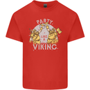 Party Like a Viking Thor Odin Valhalla Kids T-Shirt Childrens Red