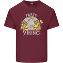 Party Like a Viking Thor Odin Valhalla Mens Cotton T-Shirt Tee Top Maroon