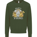 Party Like a Viking Thor Odin Valhalla Mens Sweatshirt Jumper Forest Green