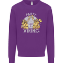 Party Like a Viking Thor Odin Valhalla Mens Sweatshirt Jumper Purple