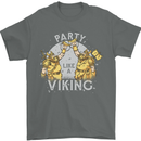 Party Like a Viking Thor Odin Valhalla Mens T-Shirt Cotton Gildan Charcoal