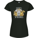 Party Like a Viking Thor Odin Valhalla Womens Petite Cut T-Shirt Black