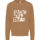 Peace is Dead War Anarchy Anarchist Skull Mens Sweatshirt Jumper Caramel Latte