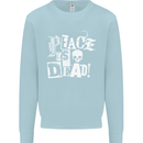 Peace is Dead War Anarchy Anarchist Skull Mens Sweatshirt Jumper Light Blue