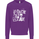 Peace is Dead War Anarchy Anarchist Skull Mens Sweatshirt Jumper Purple