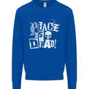 Peace is Dead War Anarchy Anarchist Skull Mens Sweatshirt Jumper Royal Blue