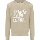 Peace is Dead War Anarchy Anarchist Skull Mens Sweatshirt Jumper Sand