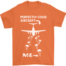 Perfectly Good Aircraft Skydiving Skydiver Mens T-Shirt Cotton Gildan Orange