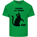 Personal Cat Servant Funny Pet Mens Cotton T-Shirt Tee Top Irish Green