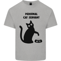 Personal Cat Servant Funny Pet Mens Cotton T-Shirt Tee Top Sports Grey