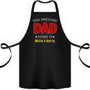 Personalised This Awesome Dad Belongs to Cotton Apron 100% Organic Black