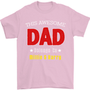 Personalised This Awesome Dad Belongs to Mens T-Shirt Cotton Gildan Light Pink