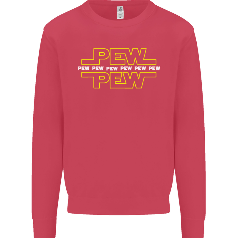 Pew Pew SCI-FI Movie Film Kids Sweatshirt Jumper Heliconia