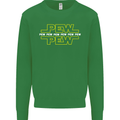 Pew Pew SCI-FI Movie Film Kids Sweatshirt Jumper Irish Green
