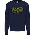 Pew Pew SCI-FI Movie Film Kids Sweatshirt Jumper Navy Blue
