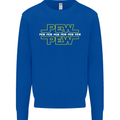Pew Pew SCI-FI Movie Film Kids Sweatshirt Jumper Royal Blue